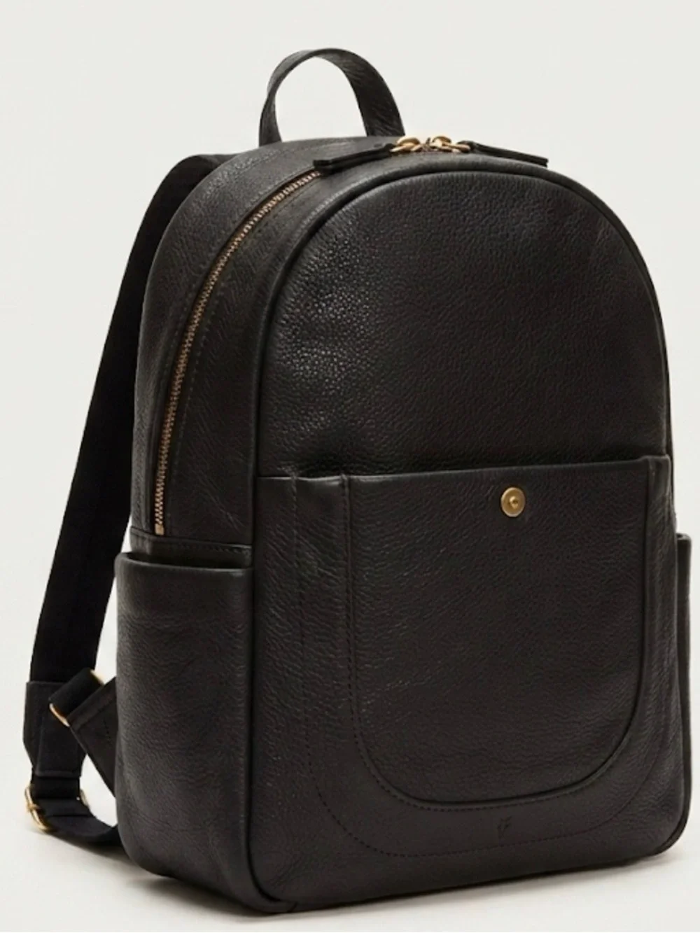Frye Black Pebbled Leather Mini Backpack